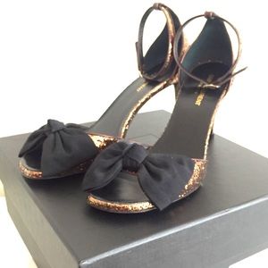 SAINT LAURENT Jane Bow Sandal 80 NWT